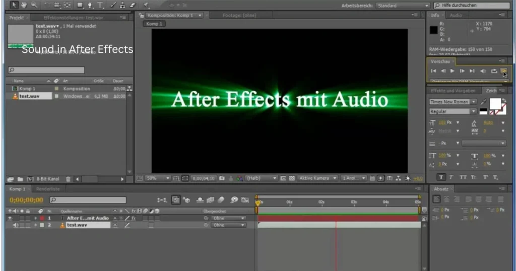 Audio Effects in After Effects