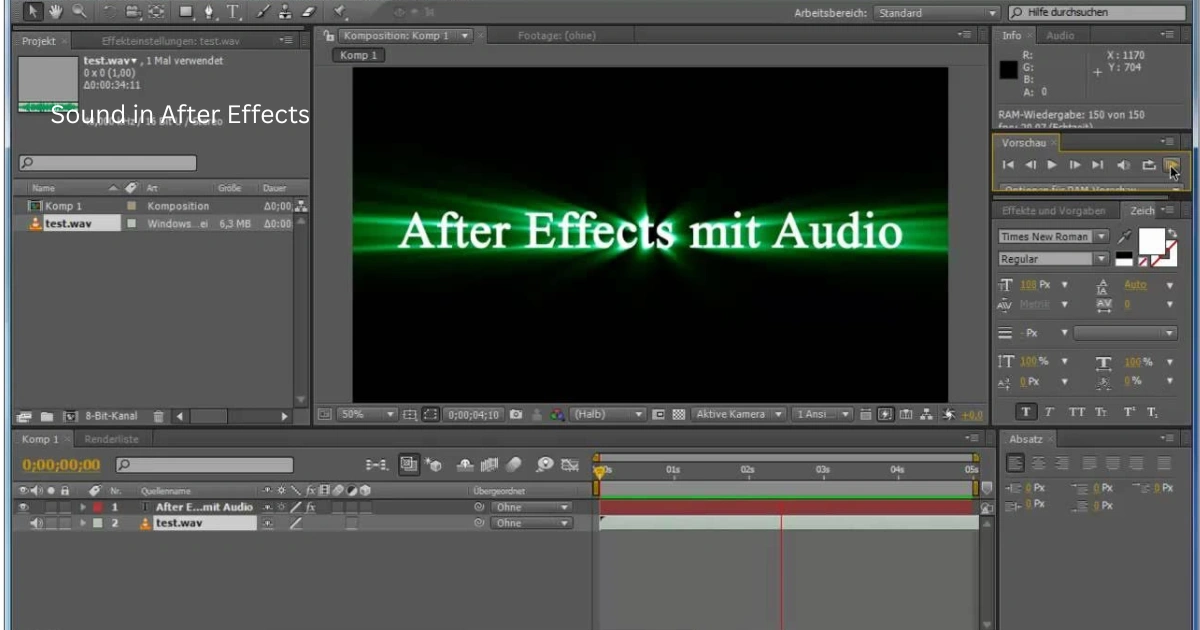 Audio Effects in After Effects
